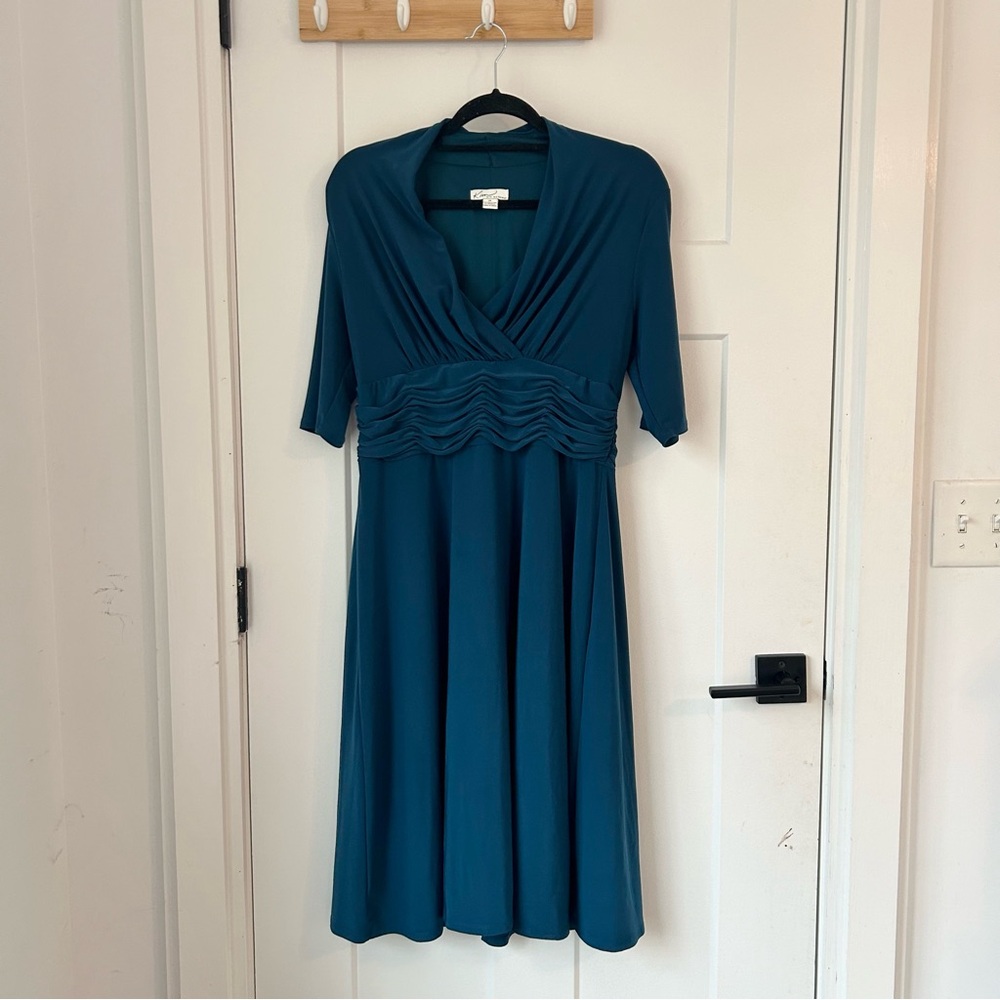 Kim Rogers Deep teal  Midi Dress